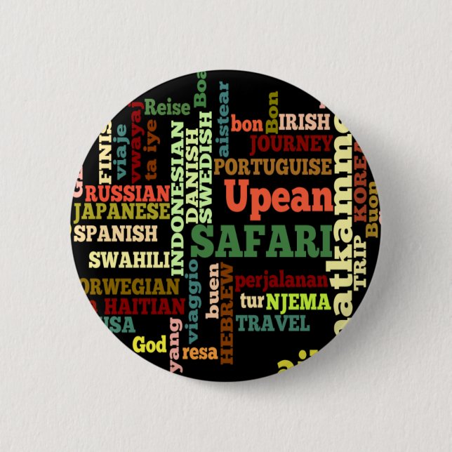 Badge Rond 5 Cm Bénédiction de voyage internationale (Devant)