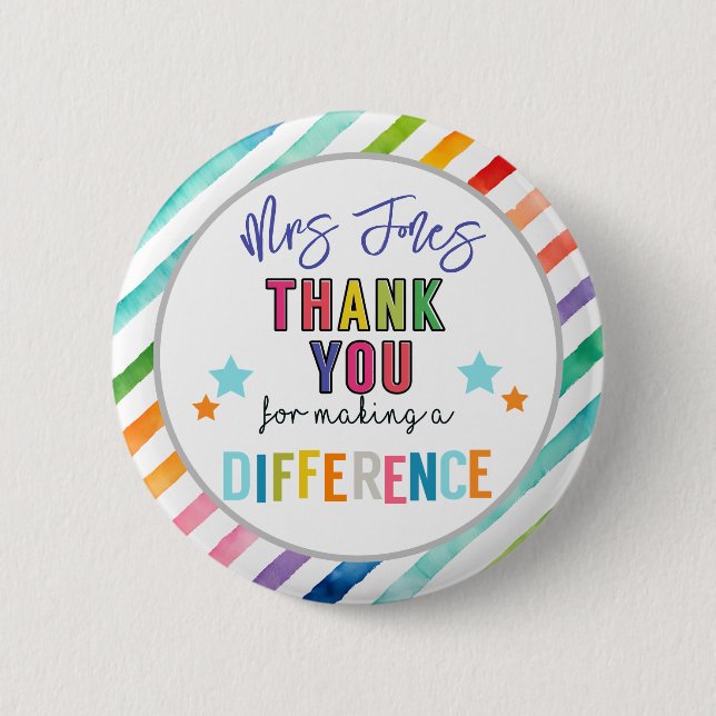 Badge Rond 5 Cm bénévole merci de faire une différence (Devant)