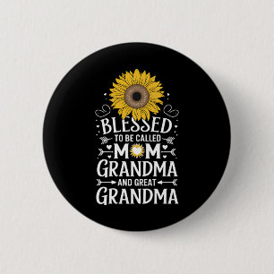 Badge Rond 5 Cm Béni D'Être Appelé Maman Grand-Mère Grand Tourneso