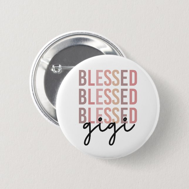 Badge Rond 5 Cm Béni Gigi | Cadeaux pour Gigi Grandma (Devant & derrière)