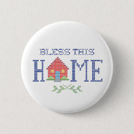 Badge Rond 5 Cm Bénissez-vous cette maison