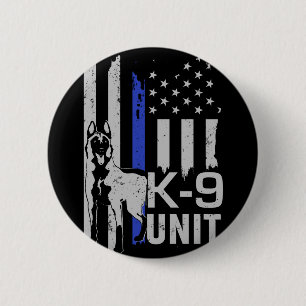 Badge Rond 5 Cm Berger belge - Malinois - unité K9