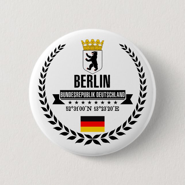 Badge Rond 5 Cm Berlin (Devant)