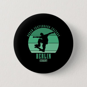 Badge Rond 5 Cm Berlin Allemagne Skateboardeur Urne Skateboard 4 
