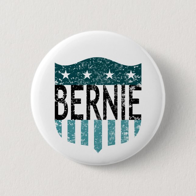 Badge Rond 5 Cm BERNIE étoiles et rayures (Devant)