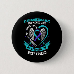 Badge Rond 5 Cm Besoin D'Un Héros Dieu A Choisi Mon Meilleur Ami S