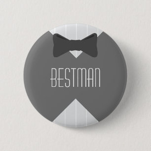 Badge Rond 5 Cm Best Man Bowtie