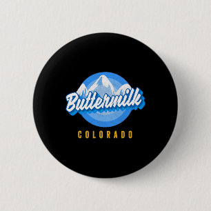 Badge Rond 5 Cm Beurre Snowboard Co Ski Colorado Mountain S