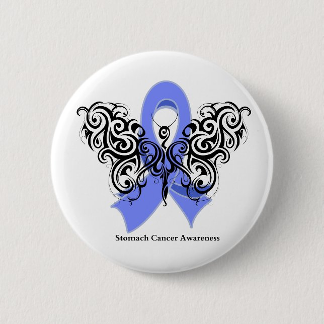Badge Rond 5 Cm Beurre tribal du cancer de l'estomac (Devant)