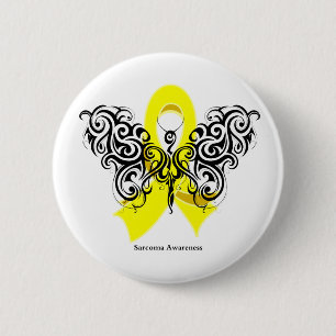 Badge Rond 5 Cm Beurre Tribal du Cancer du Sarcome