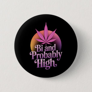 Badge Rond 5 Cm Bi Et Probablement Élevé Drapeau De Fierté Bisexue