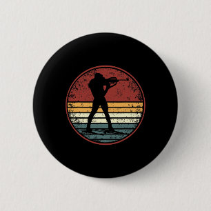 Badge Rond 5 Cm Biathlon Biathlet Ski Sports d'hiver