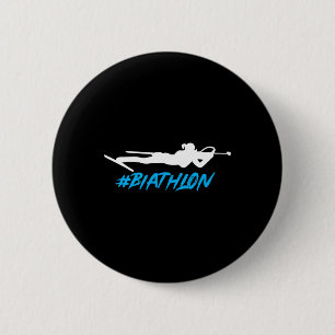 Badge Rond 5 Cm Biathlon Biathlète Ski de fond Cible Sho