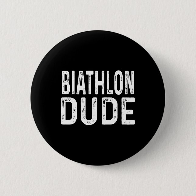 Badge Rond 5 Cm Biathlon Dude détendu Sprint Poursuit Relay Trac (Devant)