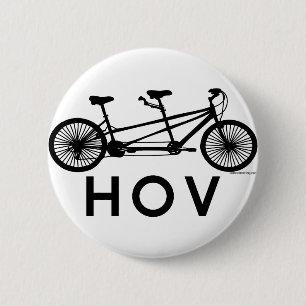 Badge Rond 5 Cm Bicyclette de tandem de HOV