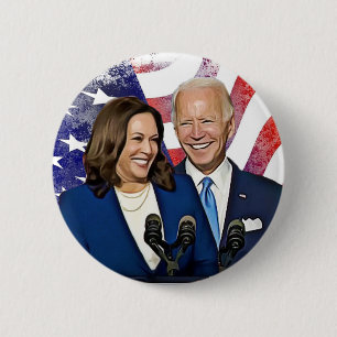 Badge Rond 5 Cm Biden et Harris 2020 élection présidentielle
