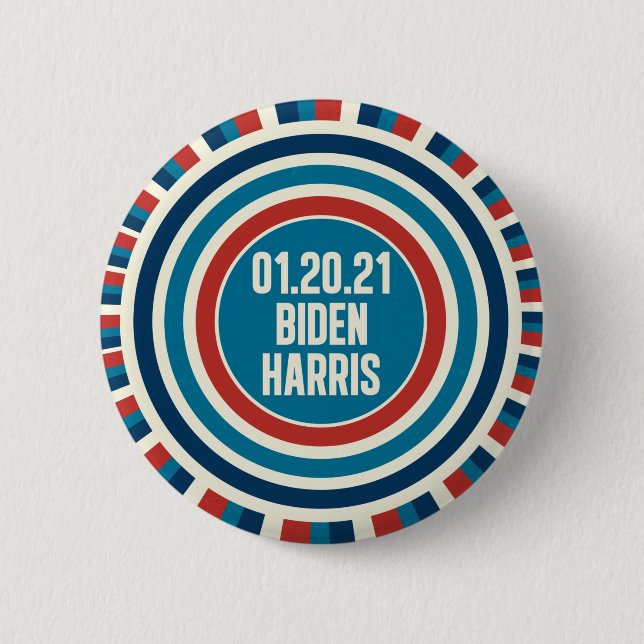 Badge Rond 5 Cm Biden Harris Inauguration Day Keepsaké (Devant)