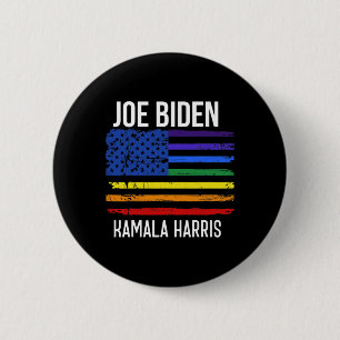 Badge Rond 5 Cm Biden Kamala Harris 2020 Rainbow Us Drapeau Lgbt E