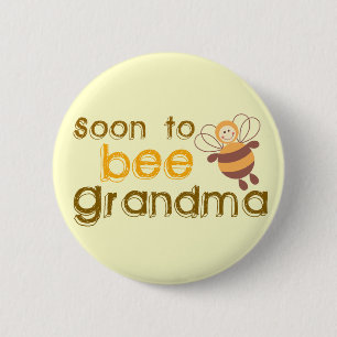 Badge Rond 5 Cm Bientôt grand-mère