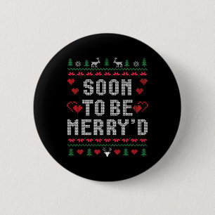 Badge Rond 5 Cm Bientôt, Joyeux Noël Engagé Couple Matchi