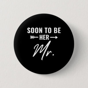 Badge Rond 5 Cm Bientôt son futur mari marié fiancé