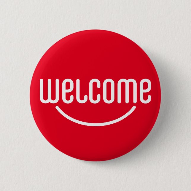 Badge Rond 5 Cm Bienvenue (Devant)