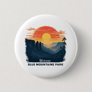 Badge Rond 5 Cm Bienvenue à Blue Mountains National Australian Par