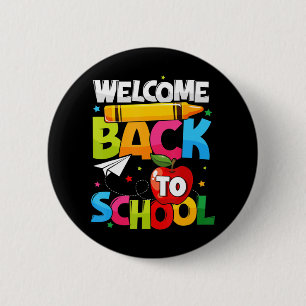 Badge Rond 5 Cm Bienvenue Retour à l'école Premier jour enseignant