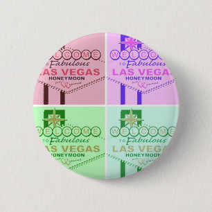 Badge Rond 5 Cm Bienvenue sur Fabulous Las Vegas Honeymoon