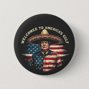 Badge Rond 5 Cm Bienvenue sur la côte Est de Trump aux États-Unis