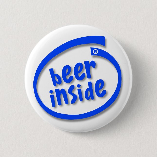 Badge Rond 5 Cm Bière à l'intérieur (Devant)
