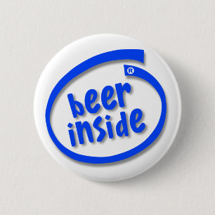 Badge Rond 5 Cm Bière à l'intérieur