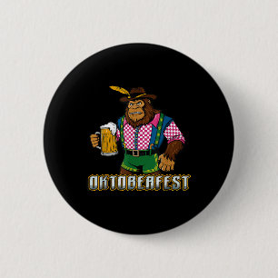 Badge Rond 5 Cm Bière allemande Bigfoot Sasquatch Lederhose Funny