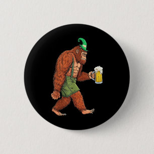 Badge Rond 5 Cm Bière allemande Bigfoot Sasquatch Lederhose Funny