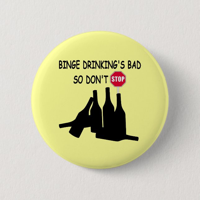 Badge Rond 5 Cm Bière drôle (Devant)