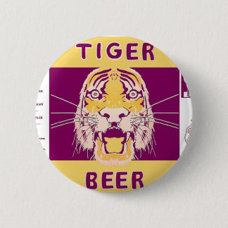 Badge Rond 5 Cm Bière Manhattan de tigre brassant le bouton de