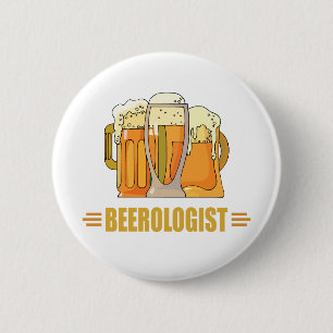Badge Rond 5 Cm Biéreur drôle d'amour de biére Biérologue
