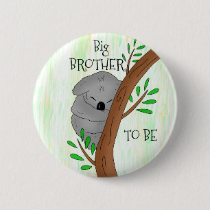 Badge Rond 5 Cm Big Brother Baby shower Koala