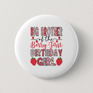 Badge Rond 5 Cm Big Brother Du Berry Premier Anniversaire Fille Pa