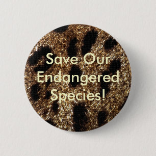 Badge Rond 5 Cm BIG CAT Espèces en péril série