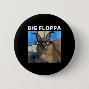 Badge Rond 5 Cm Big Floppa Mat Chat