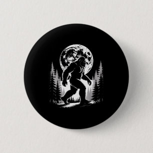 Badge Rond 5 Cm Bigfoot Clair de Lune Sasquatch Forêt Cryptide Ext