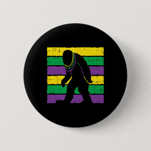 Badge Rond 5 Cm Bigfoot perles Sasquatch violet vert jaune amusant