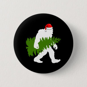 Badge Rond 5 Cm BigFoot Santa Claus Fun Christmas Gifts