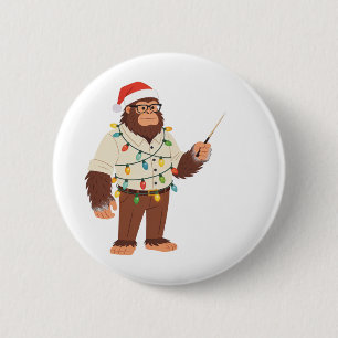 Badge Rond 5 Cm Bigfoot Sasquatch Infirmière Noël Soins infirmiers