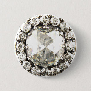 Badge Rond 5 Cm Bijouterie fantaisie de cru de fausse pierre de
