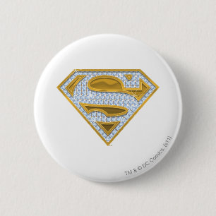 Badge Rond 5 Cm Bijoux bleu supergirl