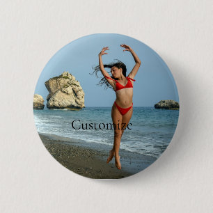 Badge Rond 5 Cm Bikini Model Dancing Thunder_Cove
