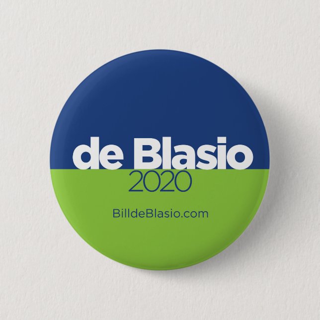 Badge Rond 5 Cm Bill de Blasio 2020 (Devant)