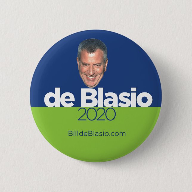 Badge Rond 5 Cm Bill de Blasio, président (Devant)